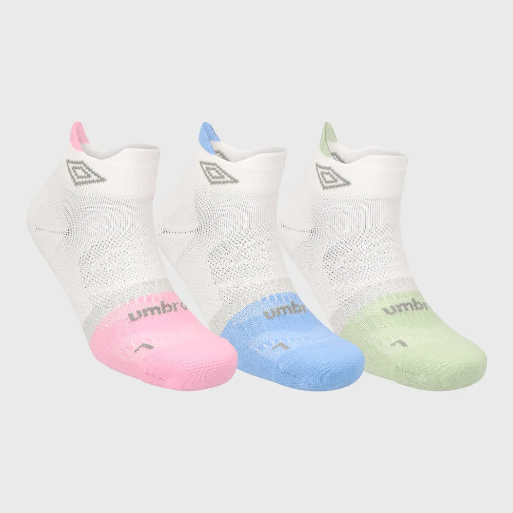 Umbro UNISEX 3 Pack Hidden Training Socks Pink sold by Tekkie Town
