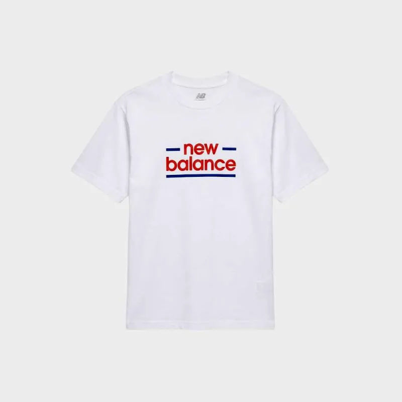 New Balance MENS Sport Lines Tees White made by New Balance