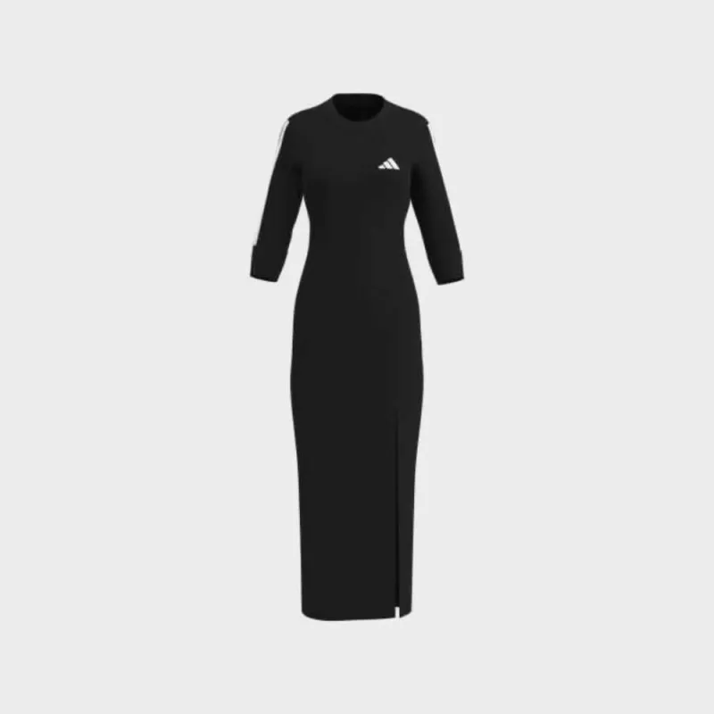 Adidas WOMENS 3 Stripe Dress Tee Black made by Adidas