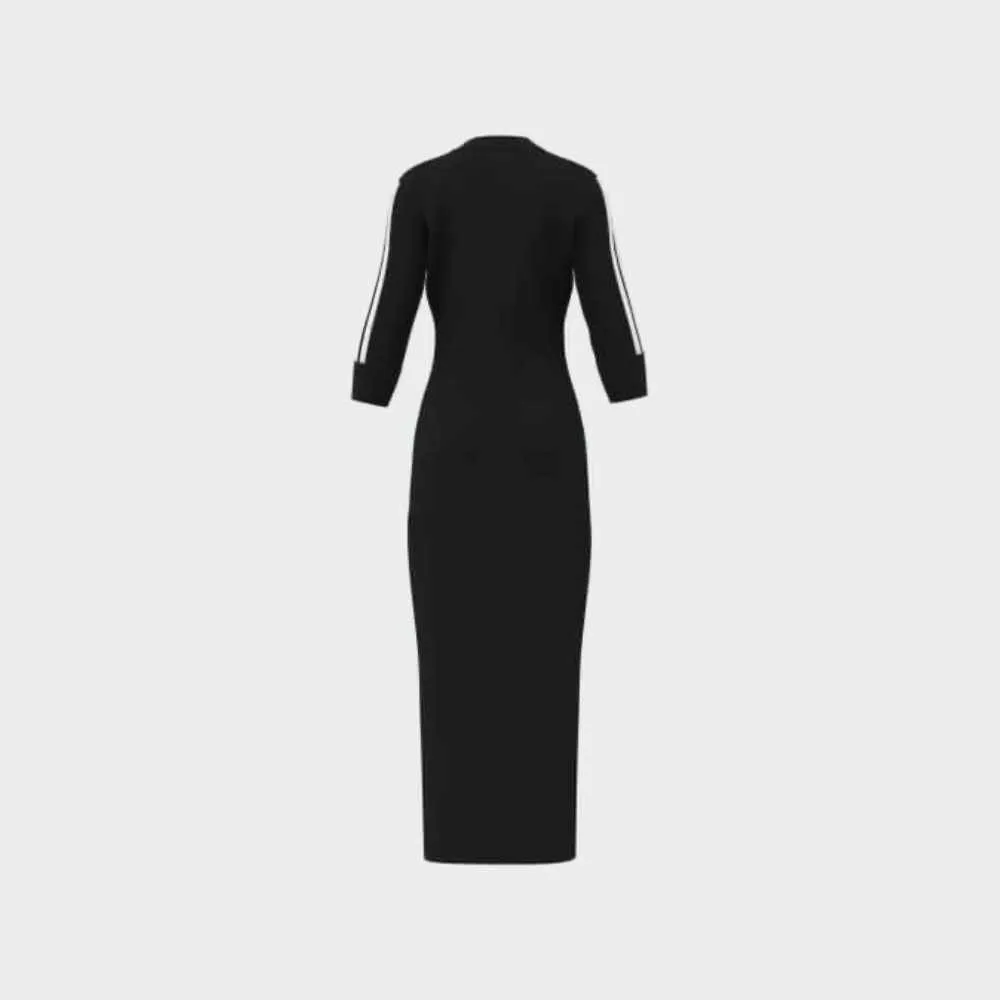 Adidas WOMENS 3 Stripe Dress Tee Black sold by Tekkie Town product image thumbnail 2