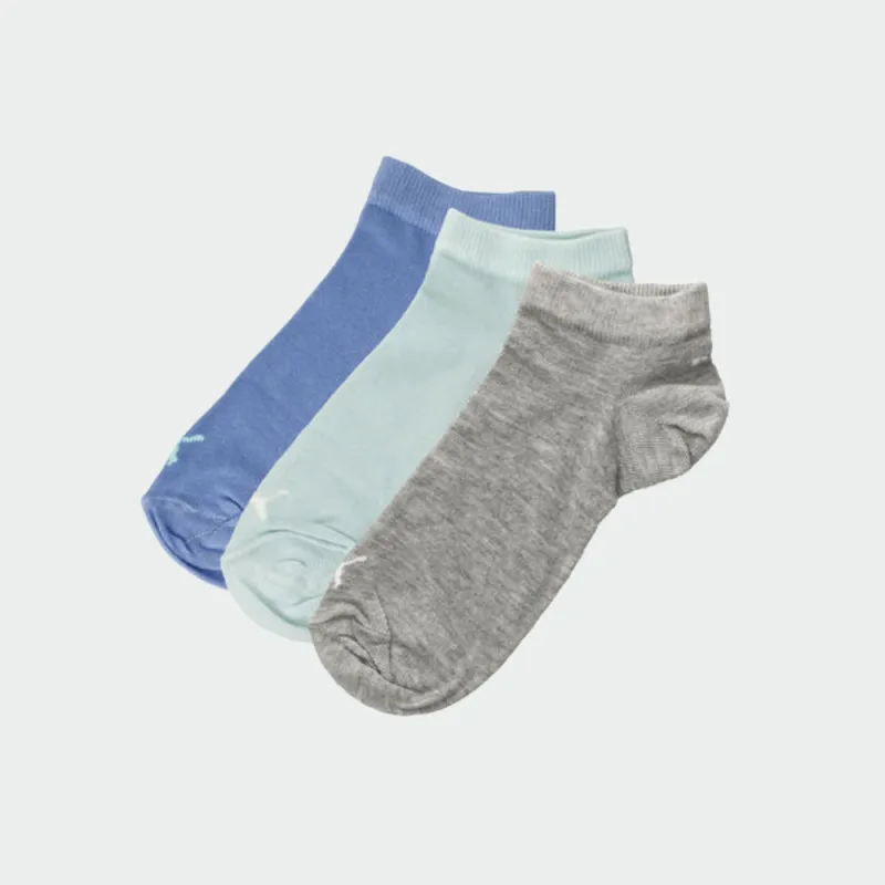 Puma UNISEX Ladies 3pk Low Cut socks Light Gray Heat Multi made by Puma