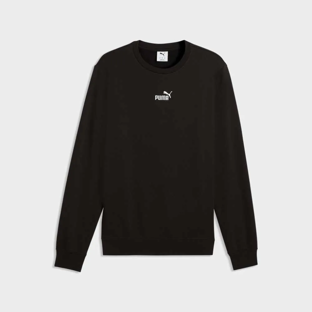 Puma Mens Essential Small No1 Centered Logo Top Black sold by Tekkie Town