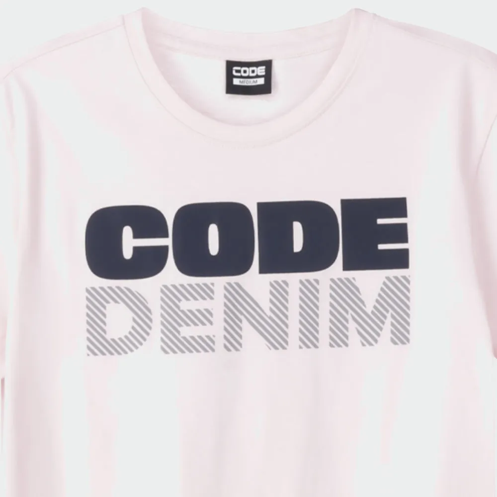 CODE MENS Denim Logo Graphic Tee PINK sold by Tekkie Town product image thumbnail 2