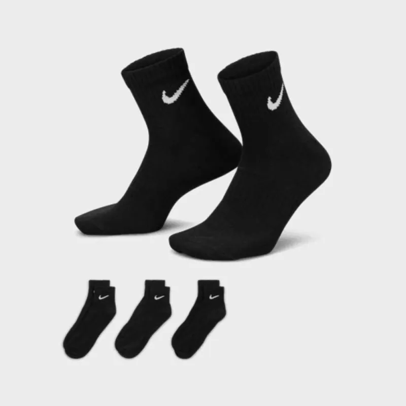 Nike 3-Pack Training Ankle Socks Black made by Nike