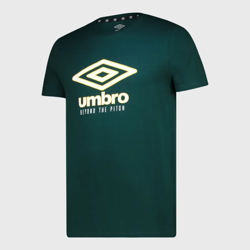 Umbro Mens Short Sleeve Regular Crew Tee Green made by Umbro