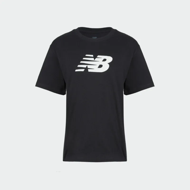 New Balance Womens Sport Logo Tee Black made by New Balance