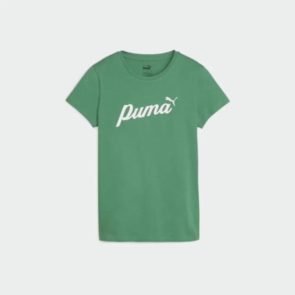 Puma Womens Essential Script Tee Green sold by Tekkie Town