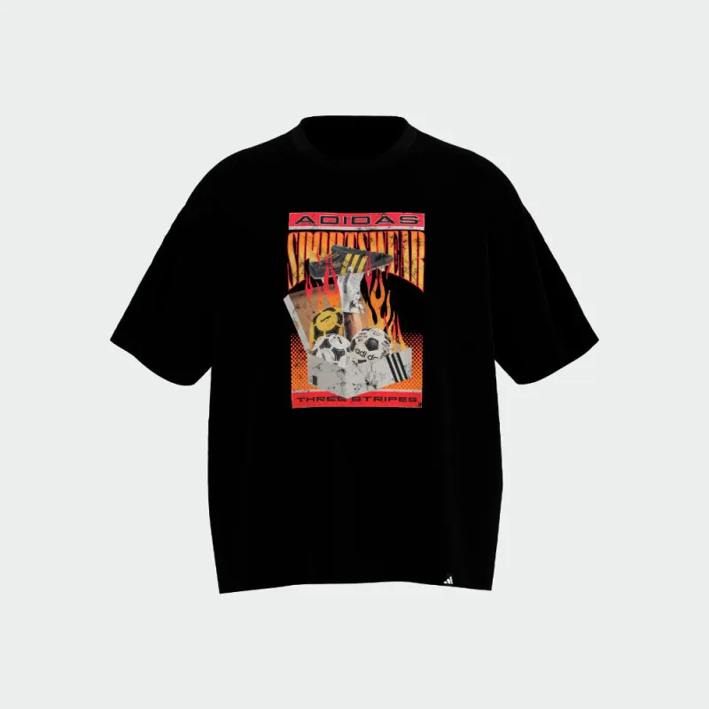 Adidas Mens Vintage Box Tee Black made by Adidas
