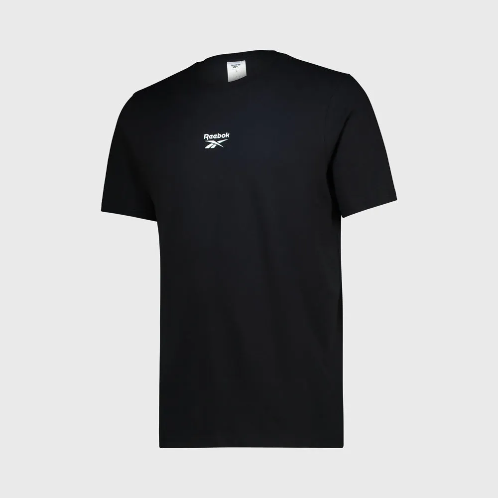 Reebok Mens ID 2 Colour Logo Reverse Print Tee Black sold by Tekkie Town
