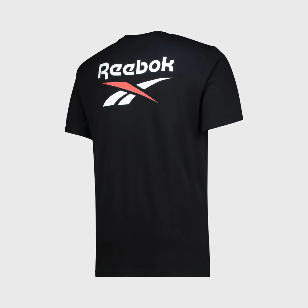 Reebok Mens ID 2 Colour Logo Reverse Print Tee Black sold by Tekkie Town product image thumbnail 2