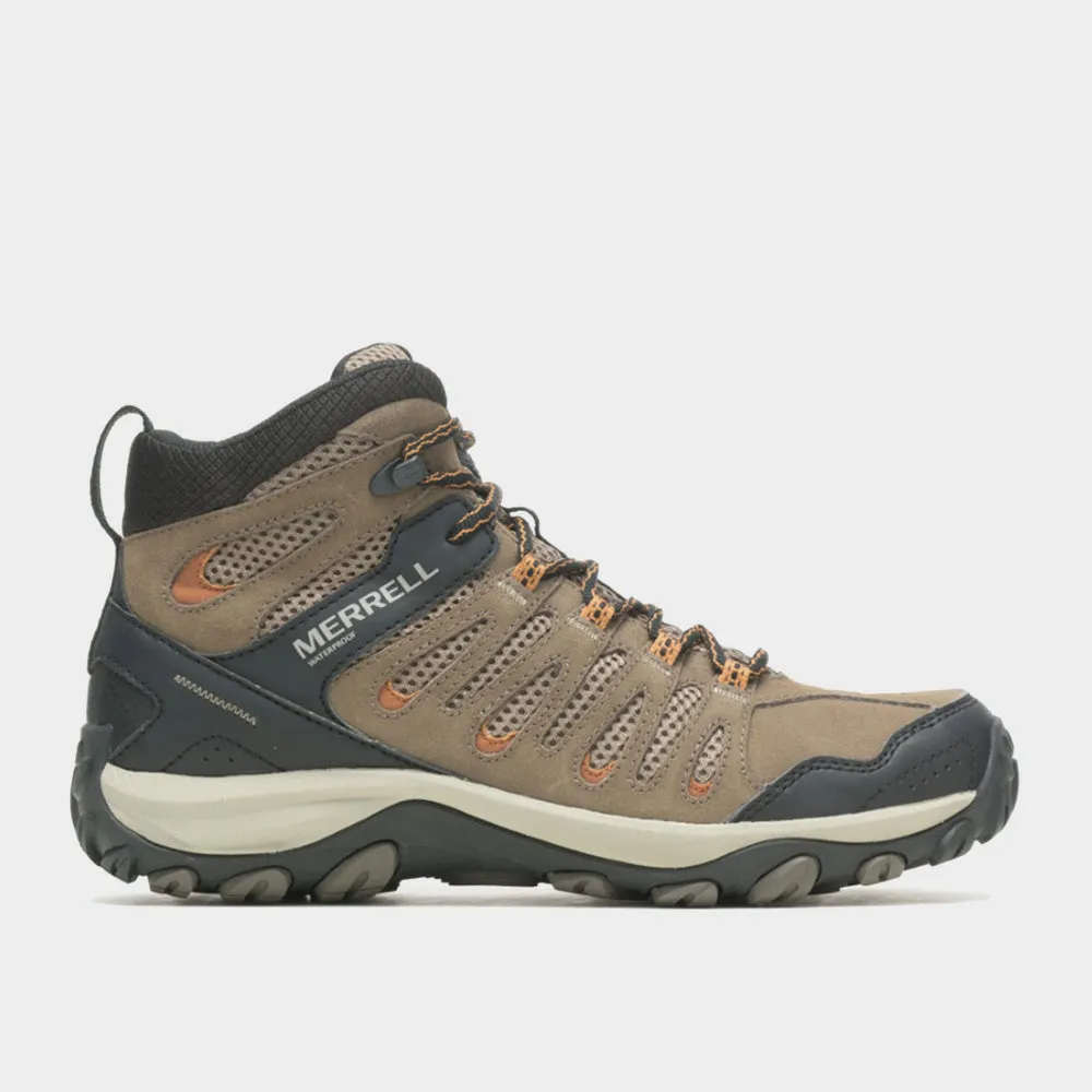 Merrell Mens Crosslander 3 Mid WP Hiking Boot _ 180082 _ Brown sold by Tekkie Town