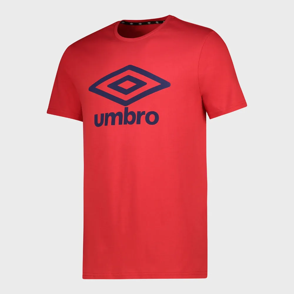 Umbro Mens Henderson Logo Tee Red/Black _ 180010 _ Red sold by Tekkie Town
