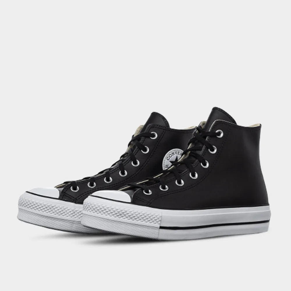 Converse Womens Chuck Taylor All Star Leather Platform High Top sneakers Black sold by Tekkie Town product image thumbnail 4