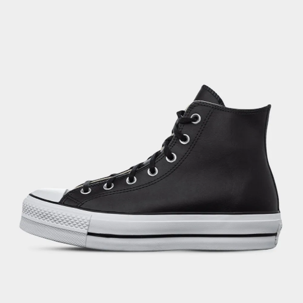 Converse Womens Chuck Taylor All Star Leather Platform High Top sneakers Black sold by Tekkie Town product image thumbnail 2
