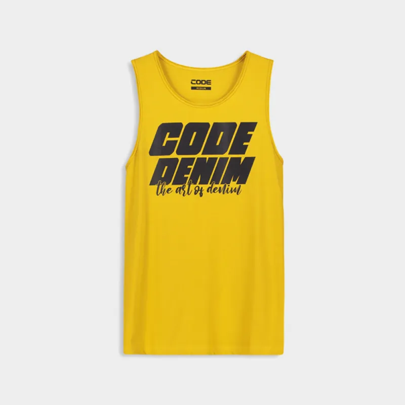Code Mens Sierra Tank Top Yellow/Black _ 180651 _ Yellow sold by Tekkie Town