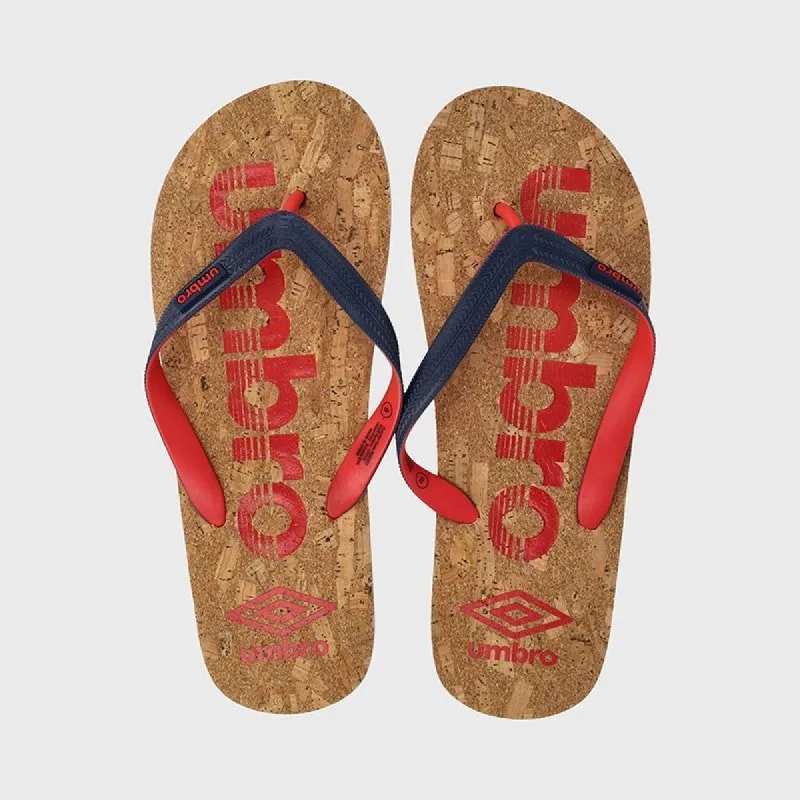 Linear Cork Thong _ 171113 _ Blue sold by Tekkie Town