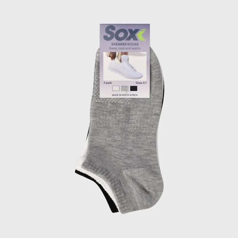 Sox Unisex 3 Pack Hidden Socks Multi sold by Tekkie Town