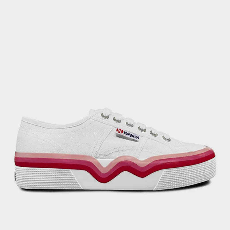 Superga Womens Canvas 2740 Liquify Stripes _ 180711 _ White sold by Tekkie Town
