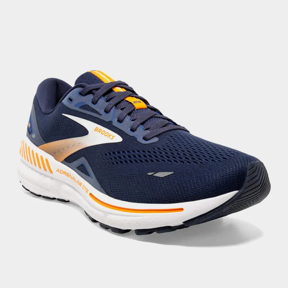 Brooks Mens Adrenaline Gts 23 Performance Running Navy/orange _ 181097 _ Navy sold by Tekkie Town product image thumbnail 4