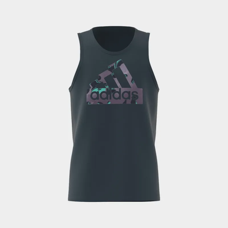 Adidas Mens Fitted Camo Tank Top Green/Multi _ 173633 _ Green sold by Tekkie Town