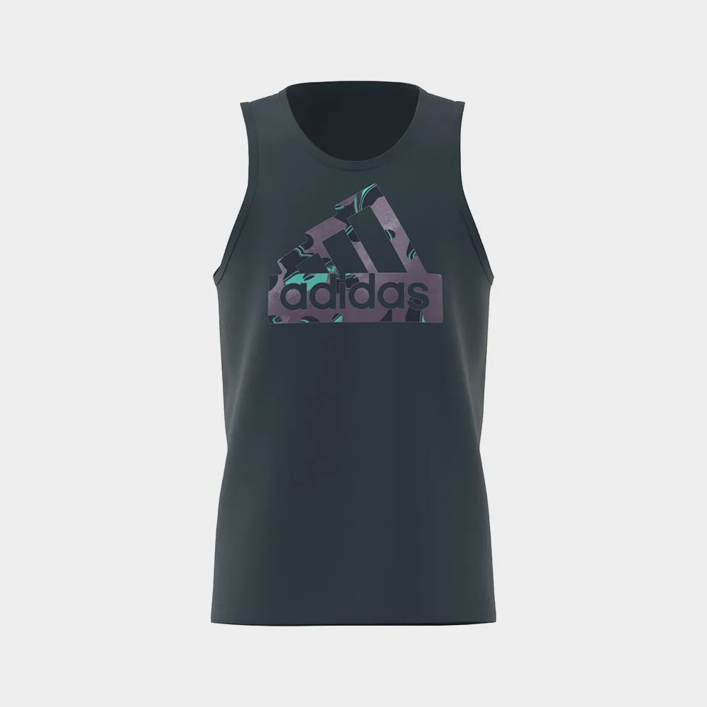 Adidas Mens Fitted Camo Tank Top Green/Multi _ 173633 _ Green sold by Tekkie Town