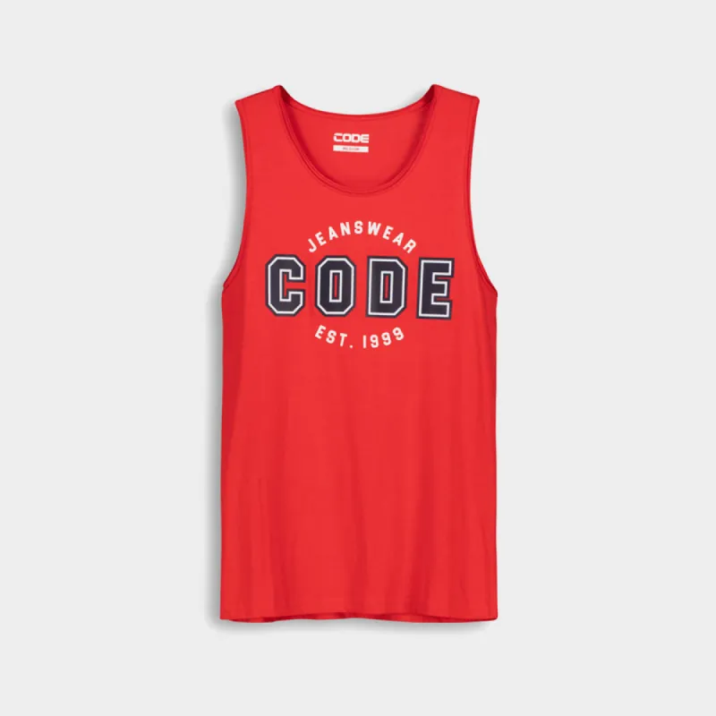 Code Mens Jupiter Tank Red/Multi _ 180656 _ Red sold by Tekkie Town