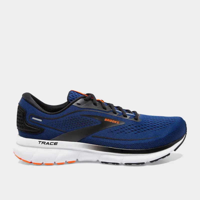 Brooks Mens Trace 2 Performance Running Navy/white _ 180758 _ Blue sold by Tekkie Town