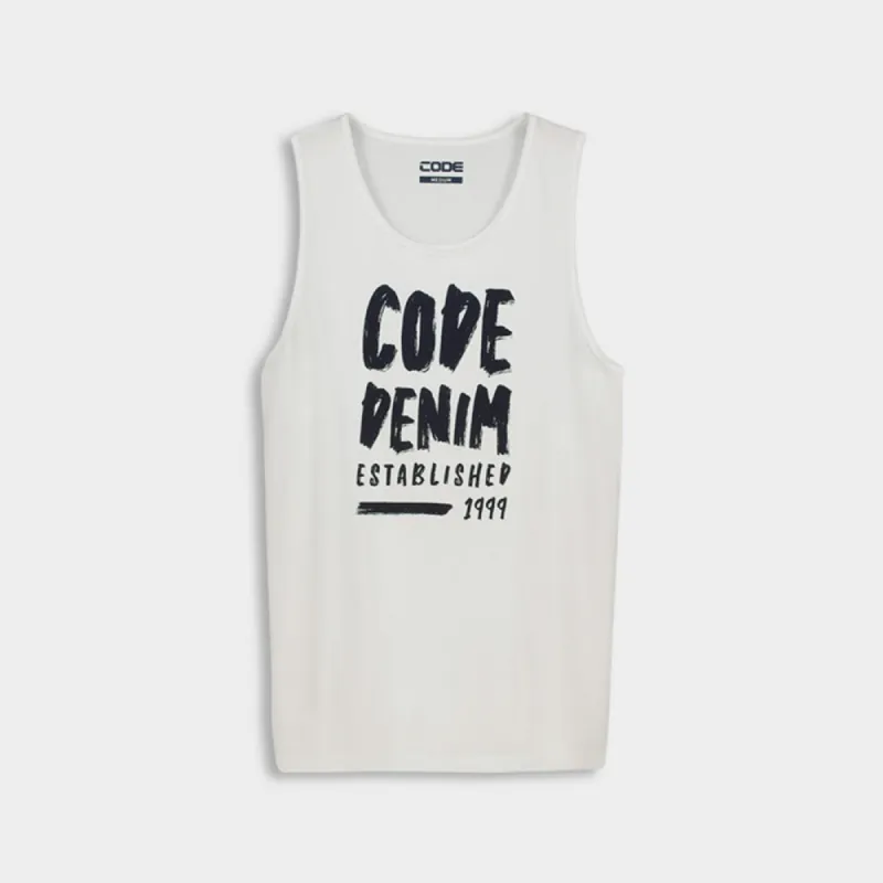 Code Mens Uniform Tank Top White/Multi  _ 180653 _ White sold by Tekkie Town