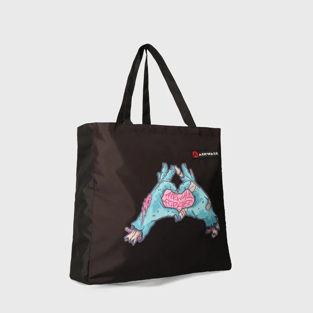 Airwalk Unisex Peace And Love Tote Bag Black/Multi _ 181847 _ Black sold by Tekkie Town product image thumbnail 3
