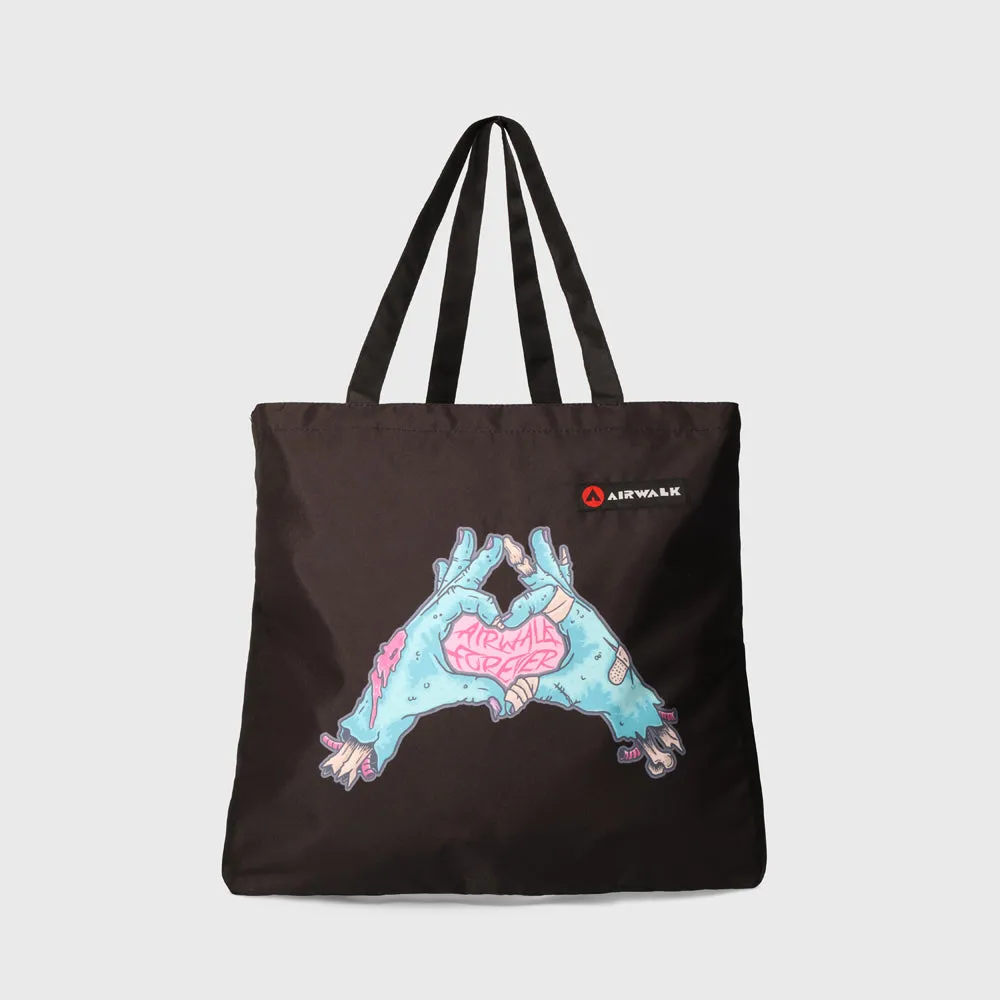 Airwalk Unisex Peace And Love Tote Bag Black/Multi _ 181847 _ Black sold by Tekkie Town