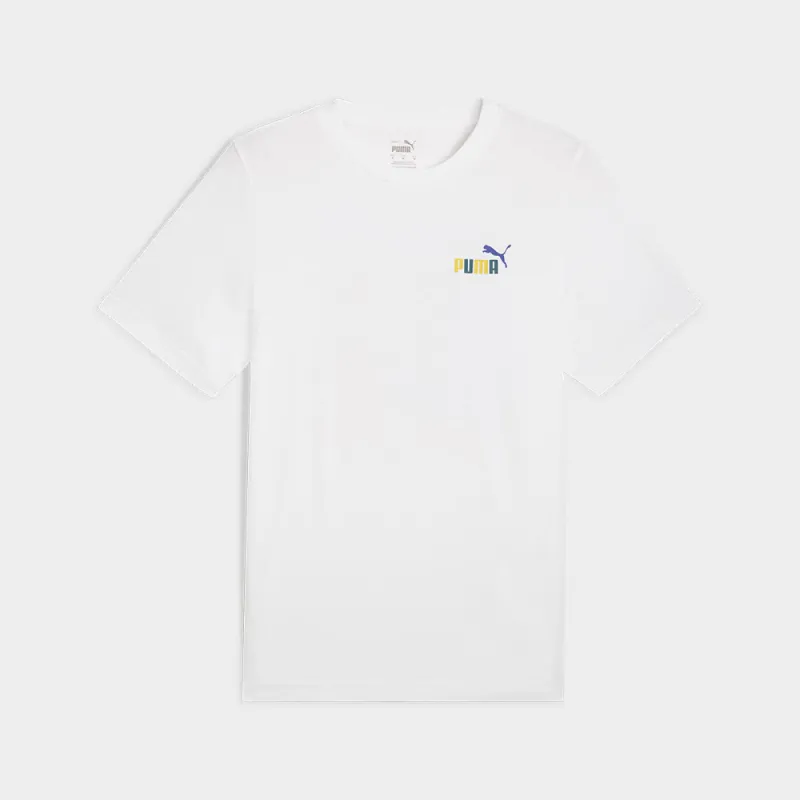 Puma Mens Graphics Sports Club Tee White/Multi _ 182019 _ White sold by Tekkie Town