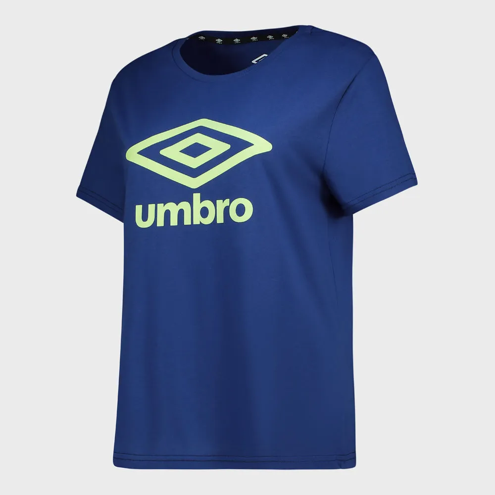 Umbro Womens Harper Logo Tee Blue/Multi _ 180019 _ Blue sold by Tekkie Town