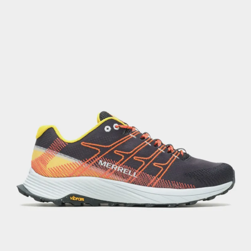 Merrell Mens Moab Flight Trail Running Shoe Black/Orange _ 173521 _ Black sold by Tekkie Town