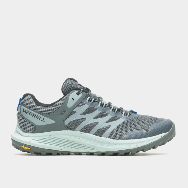 Merrell Mens Nova 3 Trail Running Grey/blue _ 173939 _ Grey sold by Tekkie Town