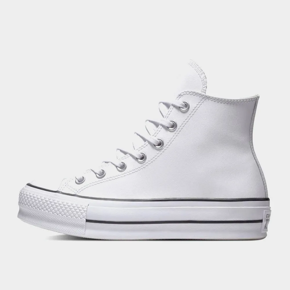 Converse Womens All Star Leather Platform High Top Sneakers White sold by Tekkie Town product image thumbnail 2