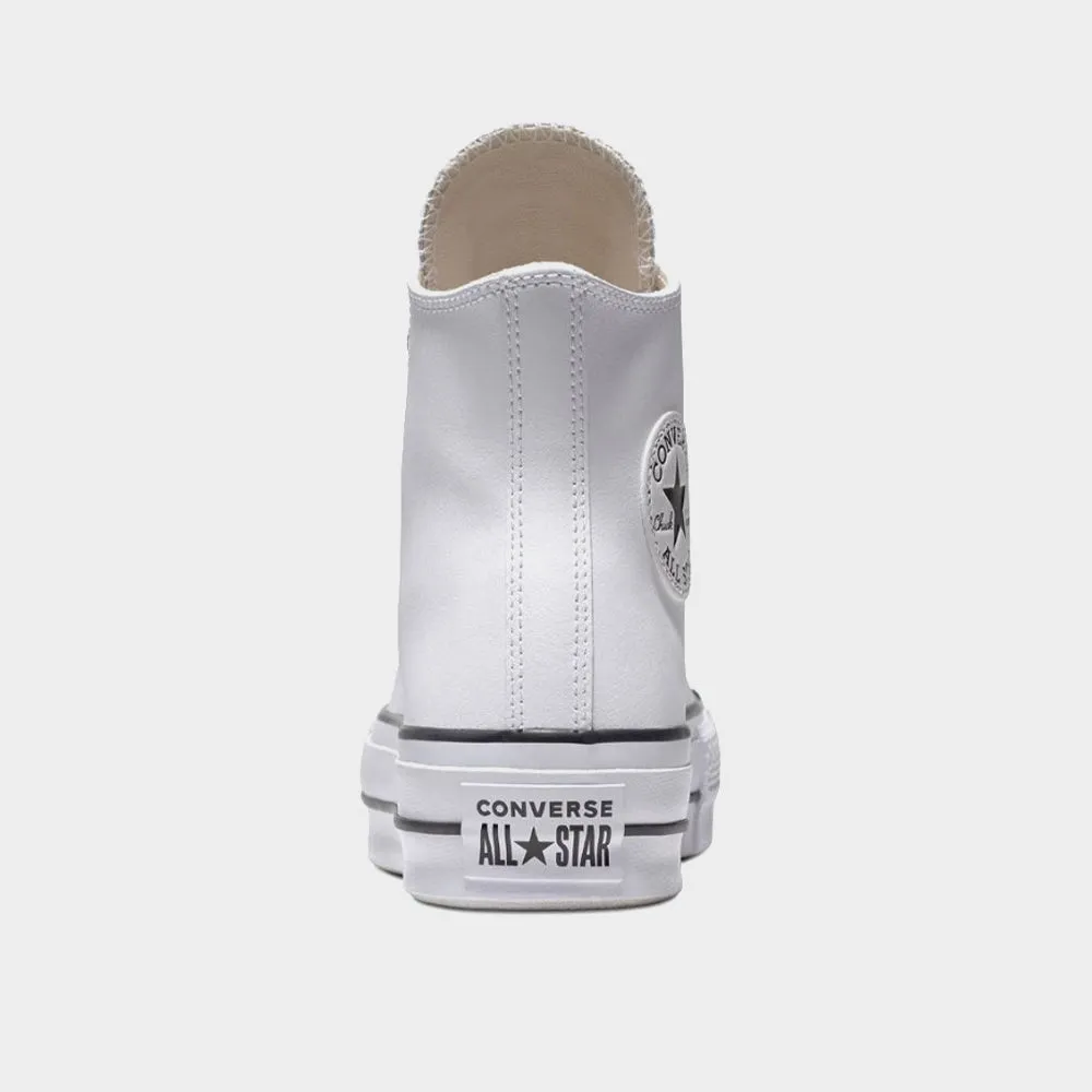 Converse Womens All Star Leather Platform High Top Sneakers White sold by Tekkie Town product image thumbnail 3