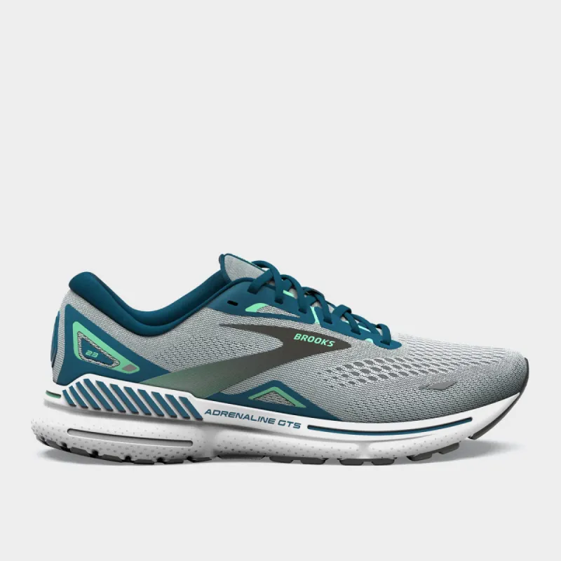 Brooks Mens Adrenaline Gts 23 Performance Running Grey/blue _ 180755 _ Grey sold by Tekkie Town