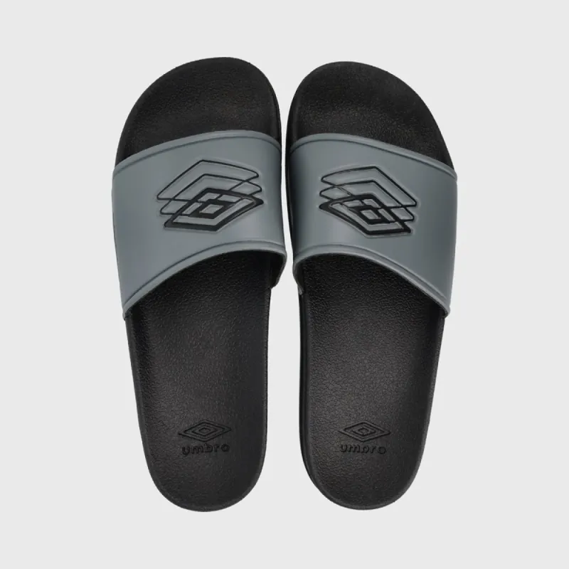 Mens Multi Diamond Umbro Slide Grey/Black _ 181181 _ Grey sold by Tekkie Town