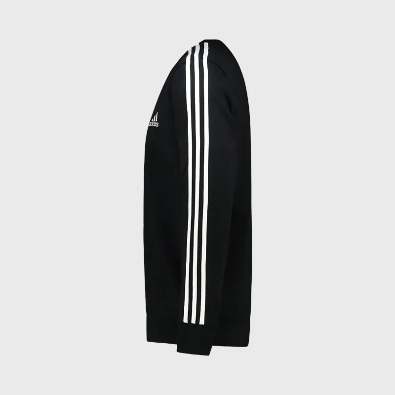 Adidas Mens 3 Stripes French Terry Sweatshirt Black/White _ 171255 _ Black sold by Tekkie Town product image thumbnail 2