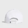 Adidas Unisex 3 Stripe 6 Panel Cotton Cap White/Black _ 166426 _ White sold by Tekkie Town