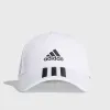 Adidas Unisex 3 Stripe 6 Panel Cotton Cap White/Black _ 166426 _ White sold by Tekkie Town