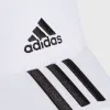 Adidas Unisex 3 Stripe 6 Panel Cotton Cap White/Black _ 166426 _ White sold by Tekkie Town