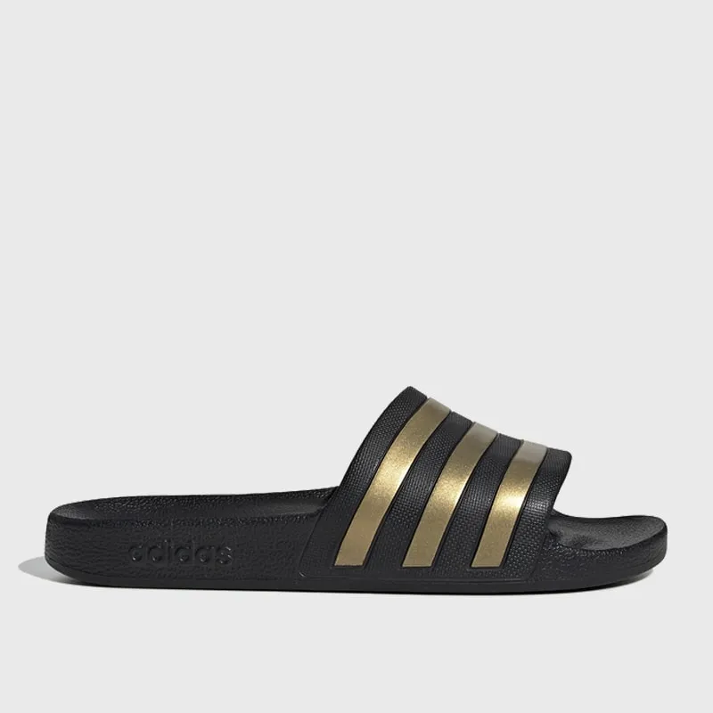 Adidas Unisex Adilette Aqua Sandal Black/Gold _ 168138 _ Black sold by Tekkie Town
