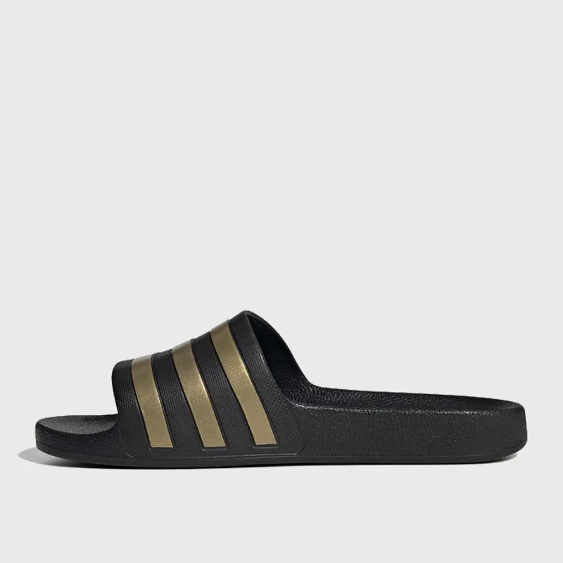 Adidas Unisex Adilette Aqua Sandal Black/Gold _ 168138 _ Black sold by Tekkie Town product image thumbnail 2