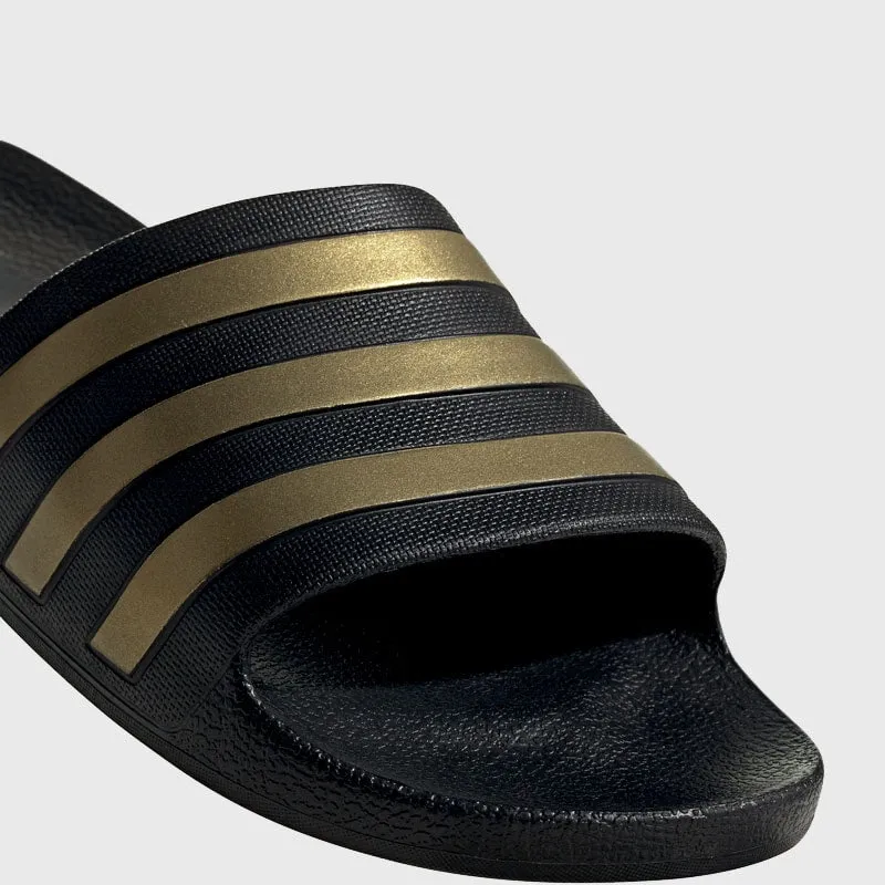 Adidas Unisex Adilette Aqua Sandal Black/Gold _ 168138 _ Black sold by Tekkie Town product image thumbnail 4