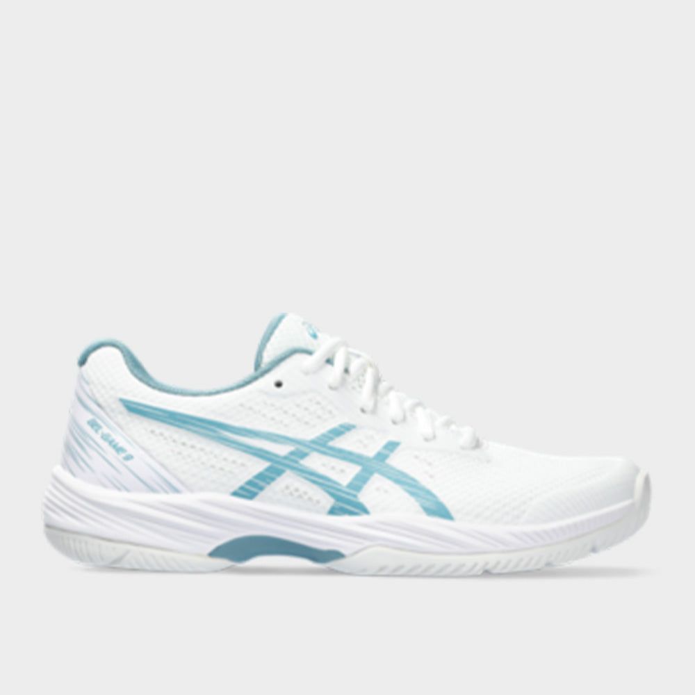 Asics Women's Gel Game 9 Court White/blue _ 173927 _ White sold by Tekkie Town