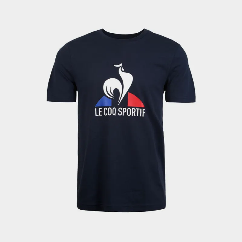 Le Coq Sportif Mens Tri Core Tee SS No. 1 Black/Multi _ 180519 _ Black sold by Tekkie Town