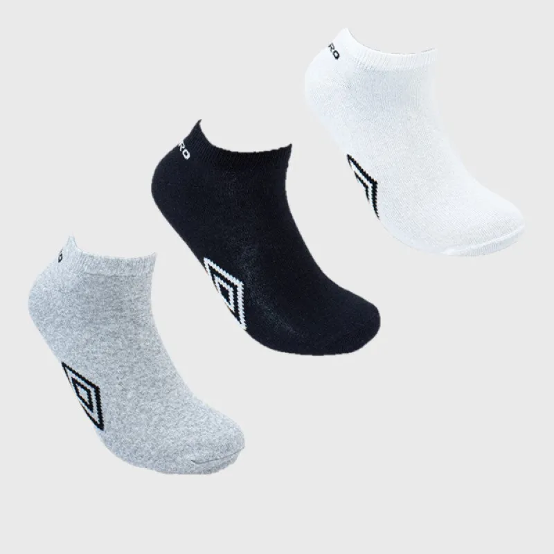 Umbro Unisex 3 Pack Ankle Socks Multi sold by Tekkie Town