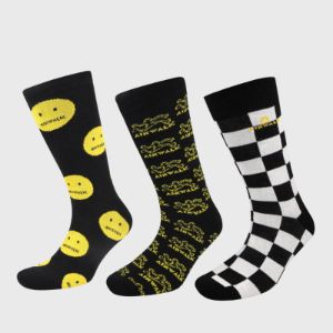 Airwalk 3 Pack Checkerboard Crew Sock Black sold by Tekkie Town