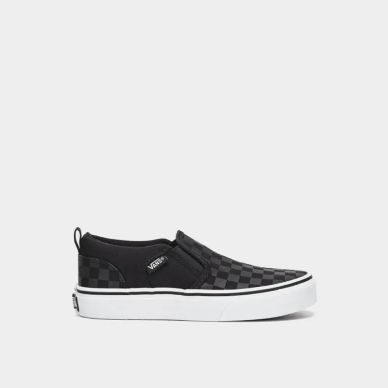 Vans Kids Asher Checker Sneakers Grey sold by Tekkie Town